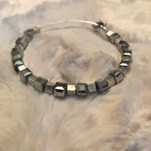 Alex and Ani Silver Cube Bangle